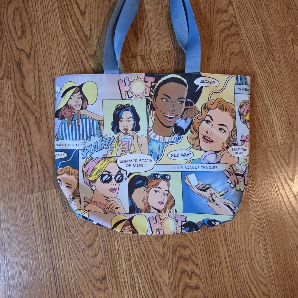 Colorful Comic Print Tote Bag